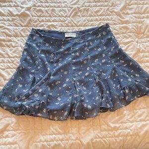 Floral Skater Skort in Blue